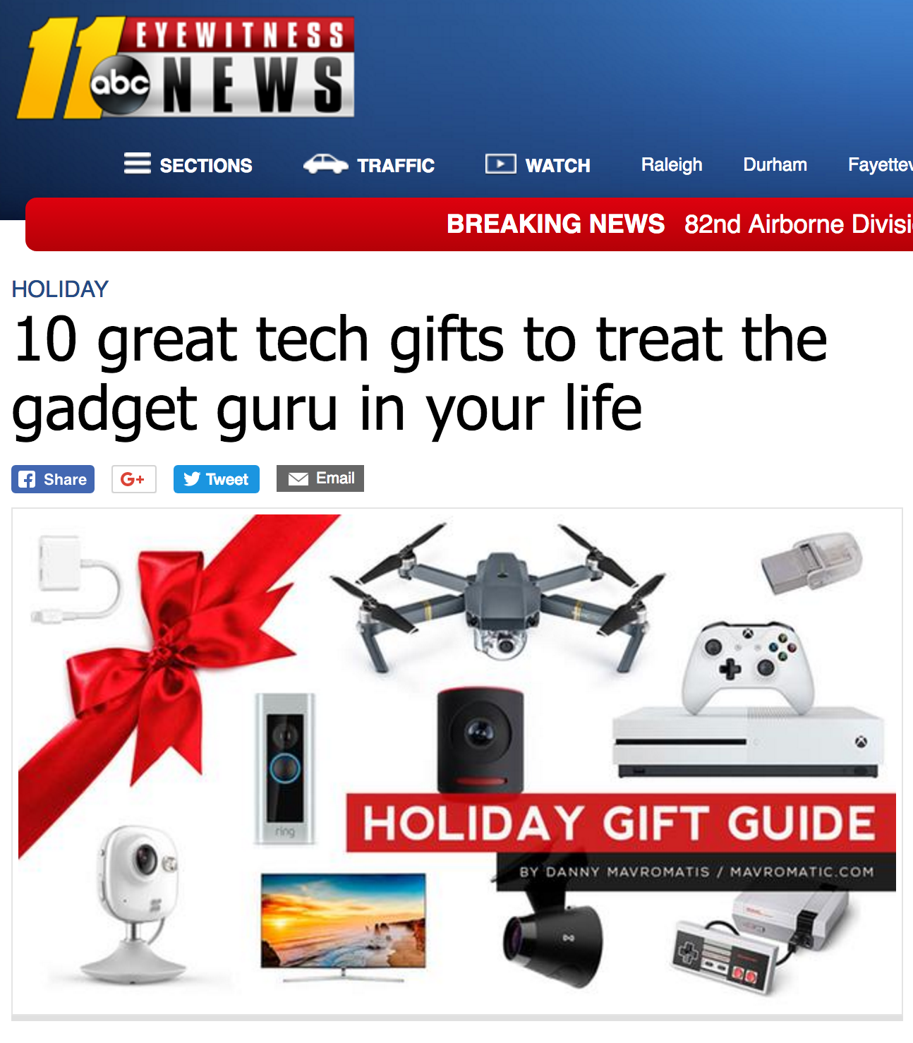 Holiday Gift Guide PR : BIGfish PR : Local News Coverage : Tech PR