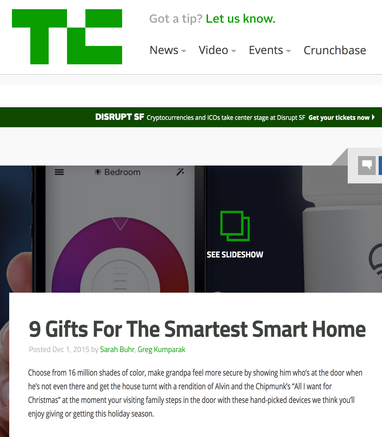 Holiday Gift Guide PR : BIGfish PR : Tech Crunch : Tech PR
