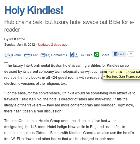 President David Gerzof Richard Weighs in On Kindles Replacing Bibles in Luxury Hotels