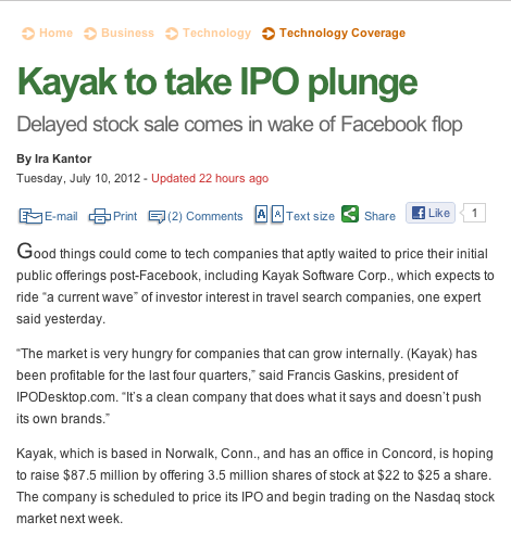 BIGfish President Discusses the Kayak IPO