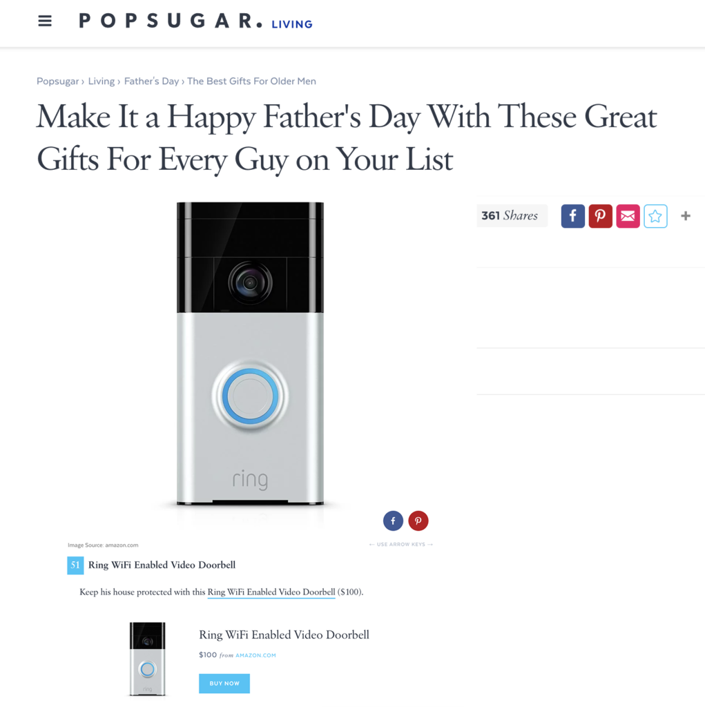 Ring Pr BIG FISH PR Firm for Amazon Ring Video Doorbell