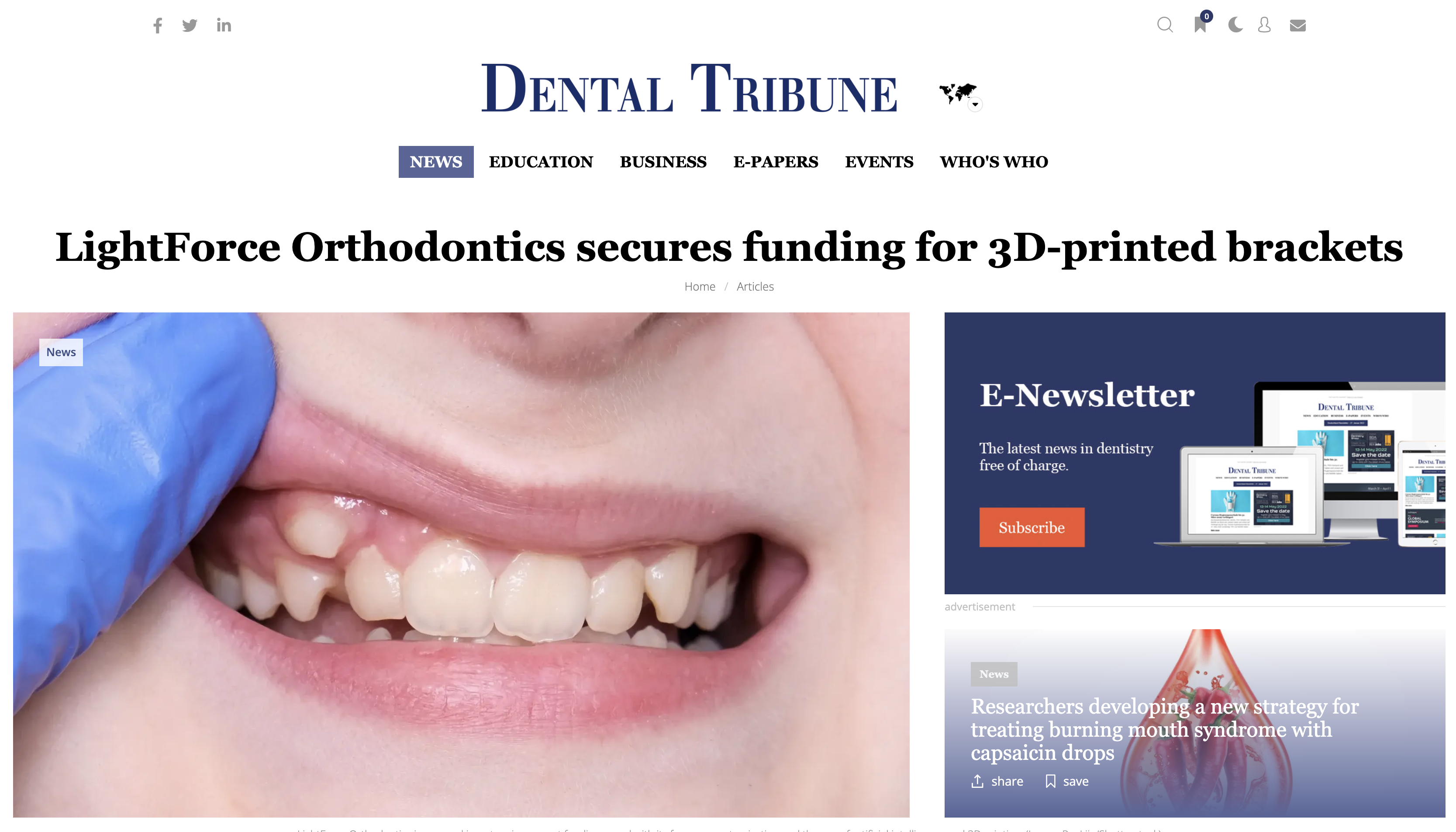 Lightforce Dental Tribune