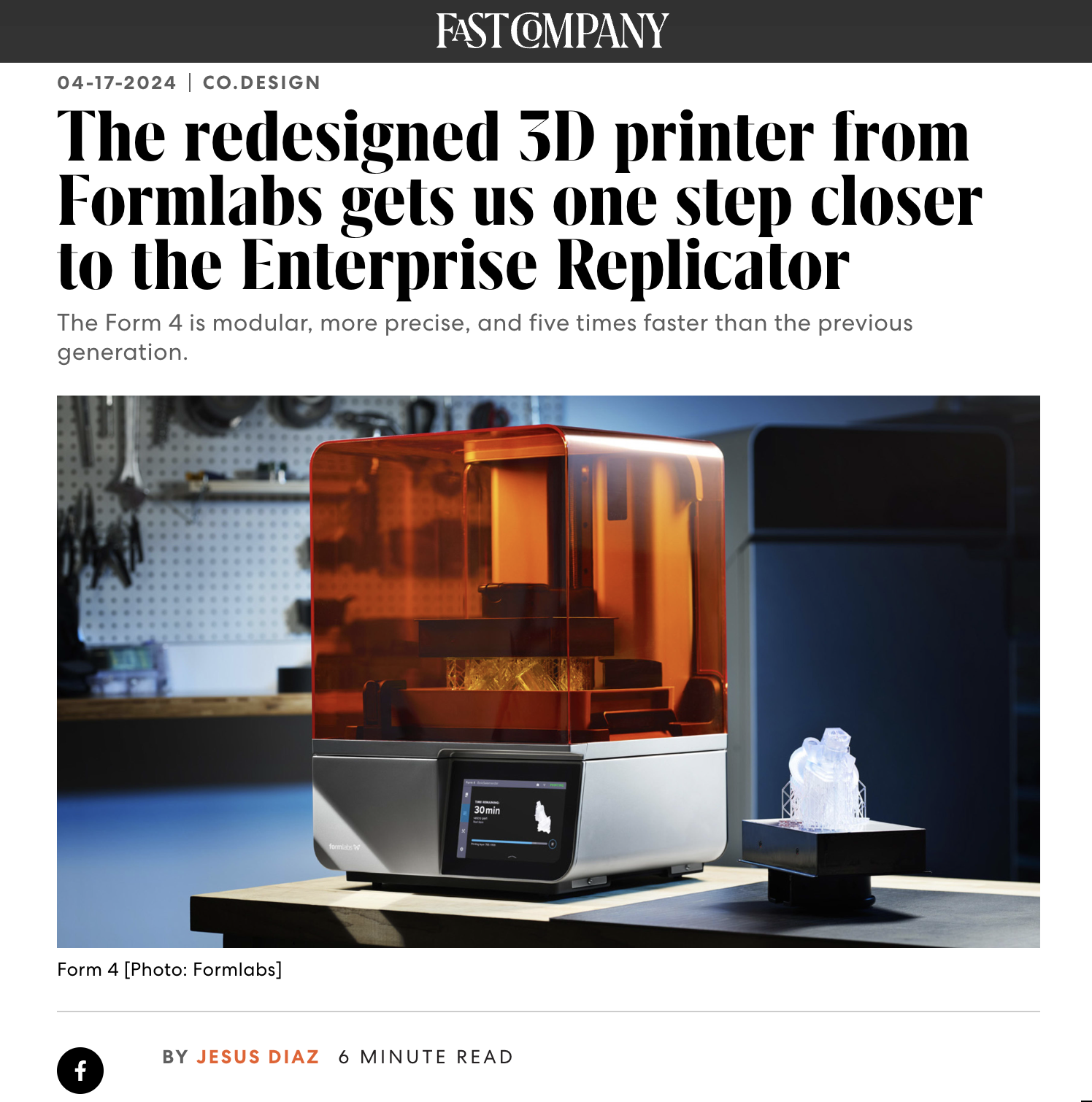 Formlabs FastCompany