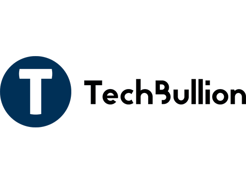 Blue circular logo with a white icon inside, followed by stylized text as the brand name.