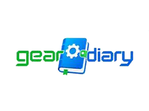 Gear Diary logo: blue smartphone with a white gear, green and blue wordmark reading 'Gear Diary'.