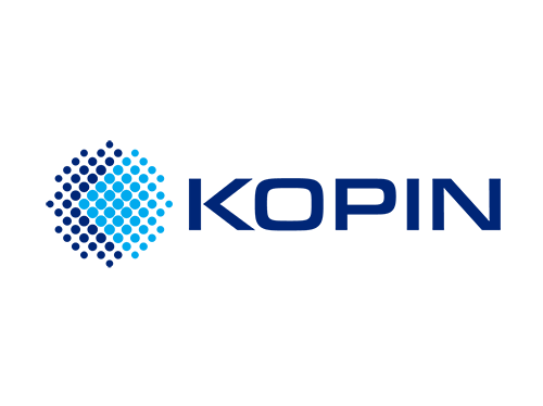 Company logo: dark blue rectangle with a light blue abstract arrow/chevron shape on the left.