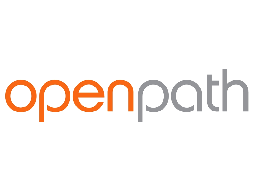 Openpath logo with orange 'open' and gray 'path' on a white background.
